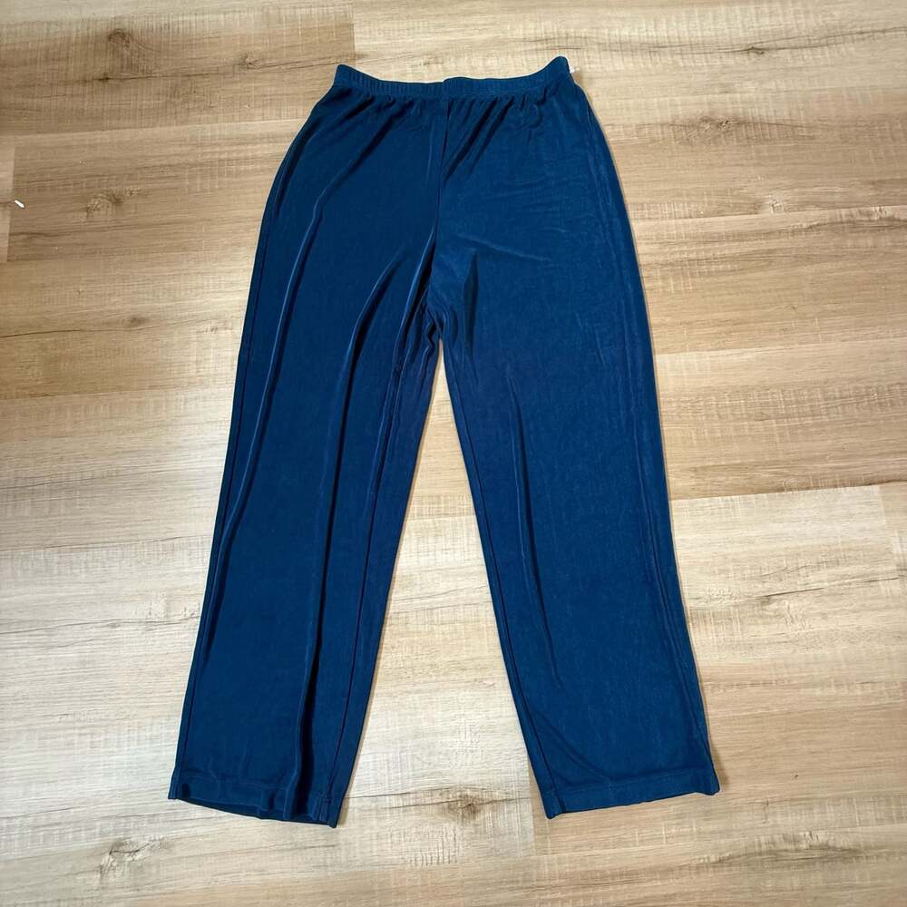 Vintage Chico's Travelers Pants Blue Size 1 Short Elastic Waist